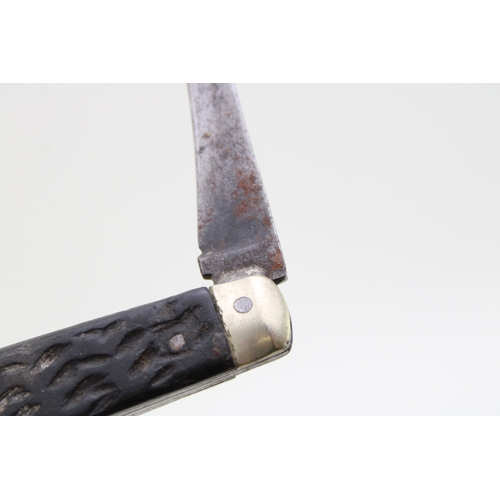 45 - A collection of five Sheffield made bone handle single blade folding pocket knives (5).