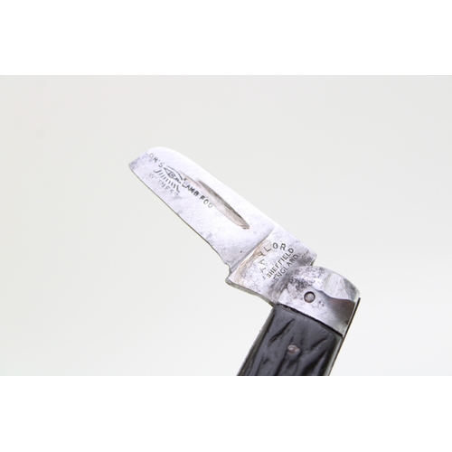 45 - A collection of five Sheffield made bone handle single blade folding pocket knives (5).