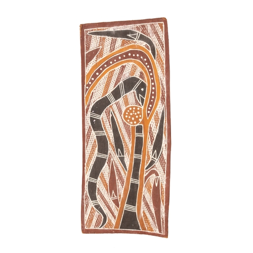 32 - Attributed to Norman Mangawila (1933-1991) Australian Aboriginal painting with natural earth pigment... 