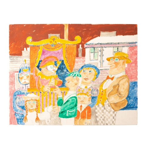37 - Vincent Bennett (1910 - 1993) acrylic on canvas panel, 'Promenade Punch', signed verso on behalf of ... 