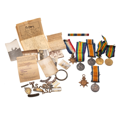 8 - WW1 medals to three brothers including Mons Star 1914 medal trio with War & Victory medal to 17130 P... 
