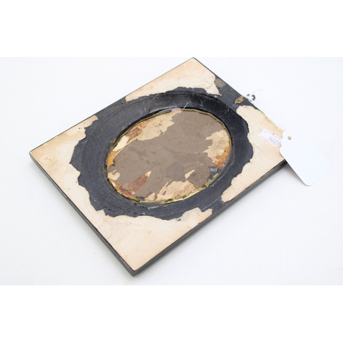 11 - A mid 19th century portrait miniature of a gentleman holding a letter, of oval form delicately paint... 