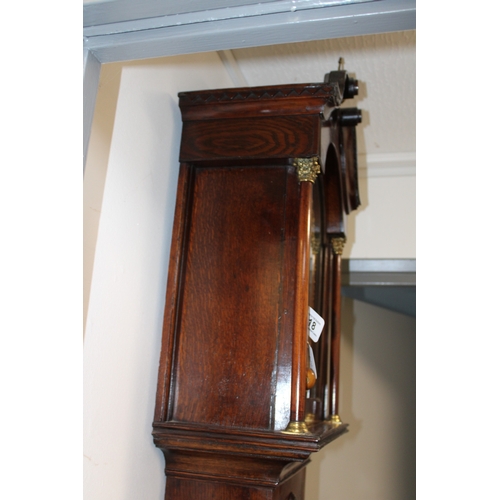 18 - Sam Wainwright, Northampton, early 19th century English provincial long case clock, the brass dial w... 