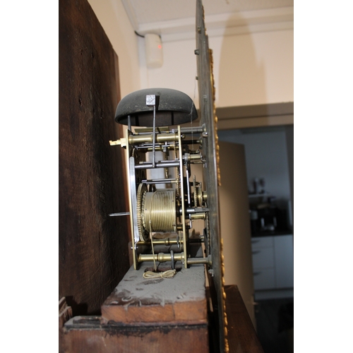 18 - Sam Wainwright, Northampton, early 19th century English provincial long case clock, the brass dial w... 