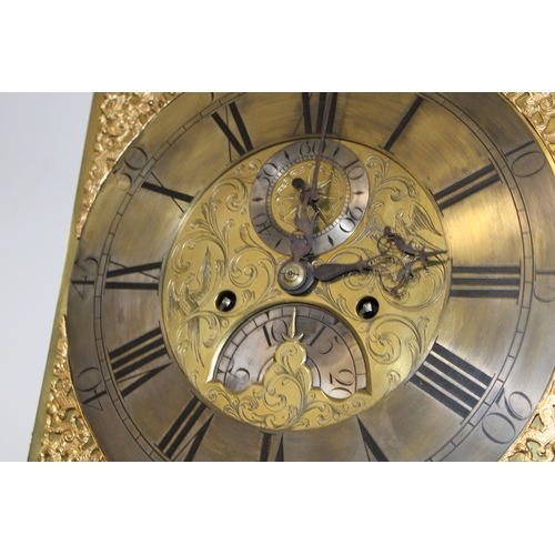 18 - Sam Wainwright, Northampton, early 19th century English provincial long case clock, the brass dial w... 