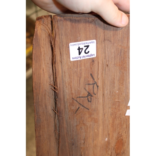 24 - An original Australian Aboriginal bark painting using natural earth pigments with ochre on eucalyptu... 