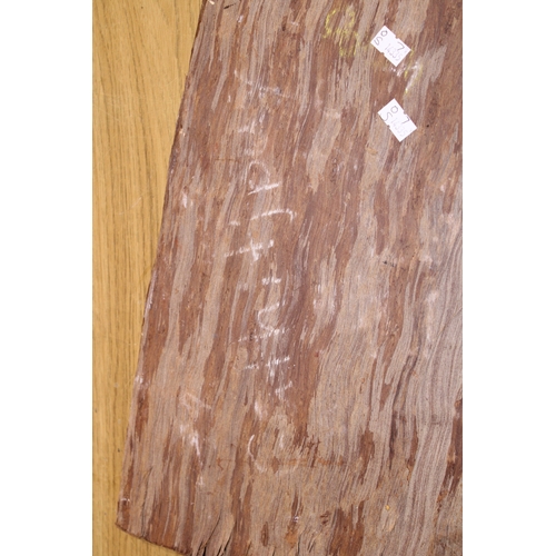 26 - An original Australian Aboriginal Painting using natural ochre paint on eucalyptus bark indistinctly... 
