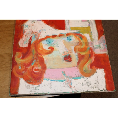 33 - Vincent Bennett (1910 - 1993) oil on canvas 'Untitled', depicting lady with red hair, signed upper l... 