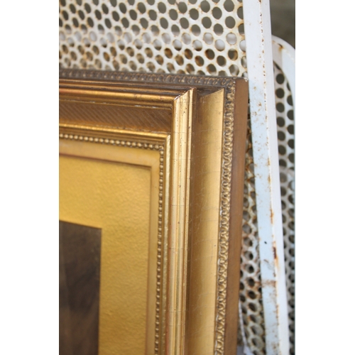 45 - A 19th century watercolour, possibly of Cardinal Angelo Mai, 20cm x 19cm, mounted with gilt border a... 