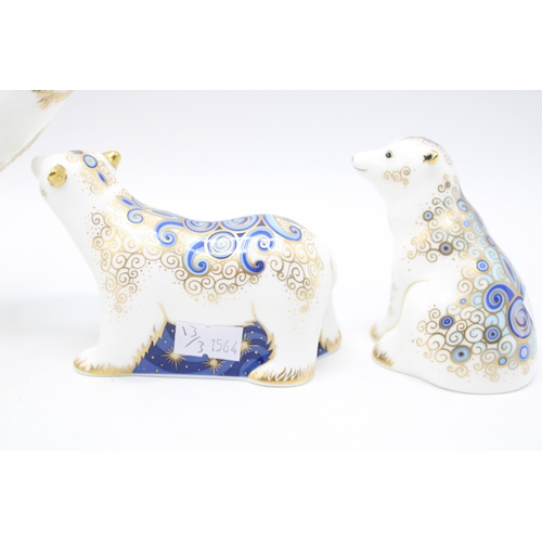 13 - A Royal Crown Derby paperweight, Aurora Polar Bear, this is number 106 of an exclusive signature edi... 