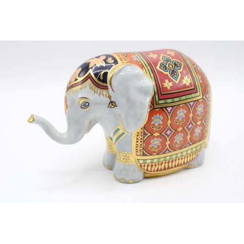 18 - Boxed Royal Crown Derby paperweight, The Mulberry Hall Baby Elephant, 590/950, first quality with go... 