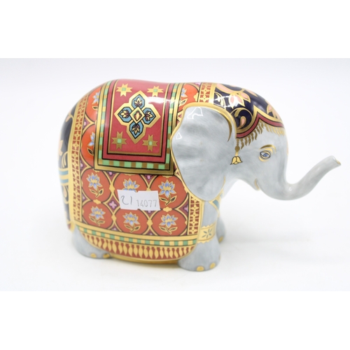 18 - Boxed Royal Crown Derby paperweight, The Mulberry Hall Baby Elephant, 590/950, first quality with go... 