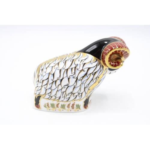 21 - Royal Crown Derby paperweight, Derby Ram, 7cm high, exclusively available from The Royal Crown Derby... 