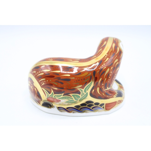 23 - Royal Crown Derby paperweight, Otter, a gold signature edition specially commissioned by The Guild o... 