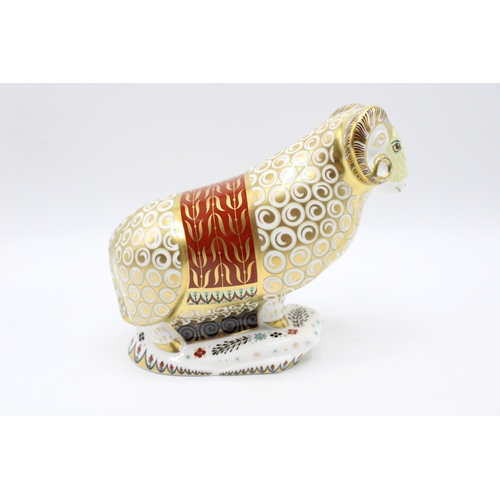 24 - Royal Crown Derby paperweight - The Ram of Colchis, 14cm high, designed by Tien Manh Dinh and specia... 