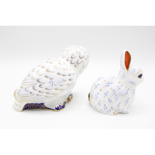 32 - A Royal Crown Derby paperweight, Snowy Owl, an exclusive for the Royal Crown Derby Collectors Guild,... 