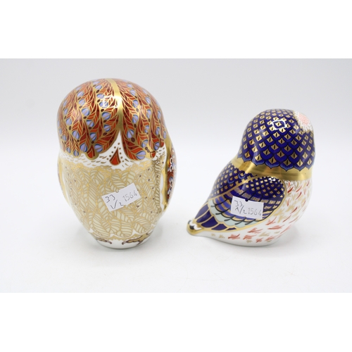 33 - A Royal Crown Derby paperweight, Barn Owl, 11cm high, date mark for 1996 (LIX), designed by John Abl... 