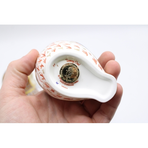 33 - A Royal Crown Derby paperweight, Barn Owl, 11cm high, date mark for 1996 (LIX), designed by John Abl... 