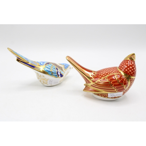 36 - A Royal Crown Derby paperweight, Mountain Bluebird, date code for 2006 (MMVI), gold stopper, red pri... 