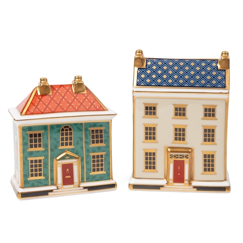 38 - A Royal Crown Derby miniature model house, The Mulberry Hall Georgian Dolls House, this is number 53... 