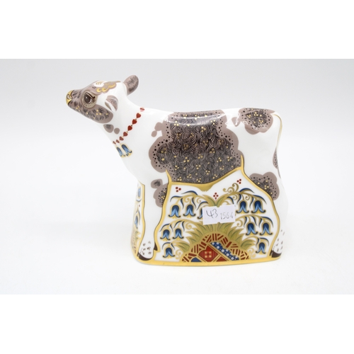43 - Royal Crown Derby paperweight, Bluebell Calf, 11cm high, date mark for 2007 (MMVII), gold stopper, r... 