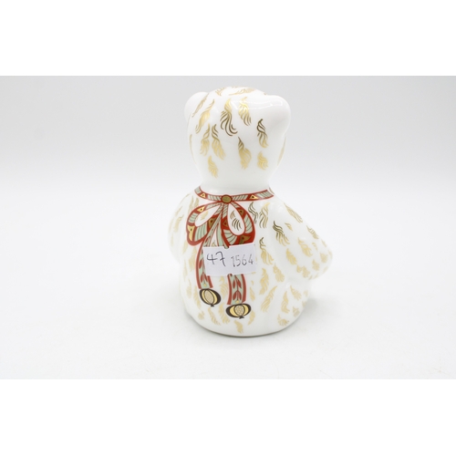 47 - Royal Crown Derby paperweight, Royal Teddy Bear - Louis, 12cm high, number 70 of a limited edition o... 