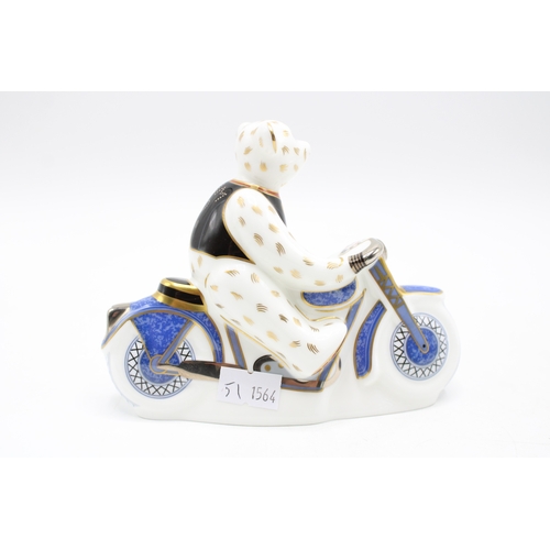 51 - Royal Crown Derby miniature model, Biker Bear, number 269 of a limited edition of 500, printed marks... 