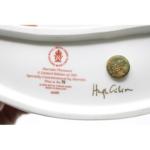 6 - Boxed Royal Crown Derby paperweight 'Harrods Pheasant' limited edition of 300, this being No.73, fir... 