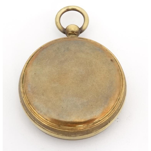 1124 - Negretti & Zambra : a compensated Pocket Barometer with silvered dial , rotatable marker and dial gl... 