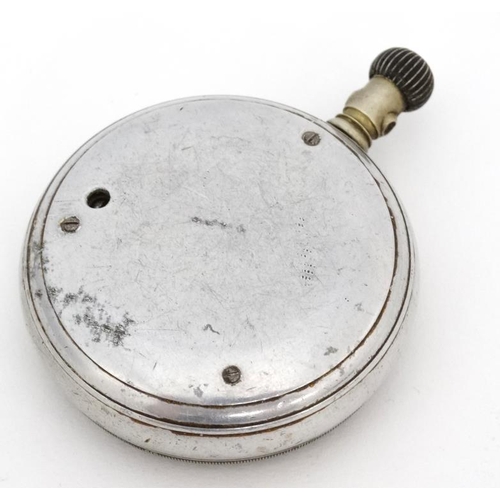 1125 - Pocket Barometer : a compensated Pocket Barometer with silvered dial , Top Wind rotatable marker and... 