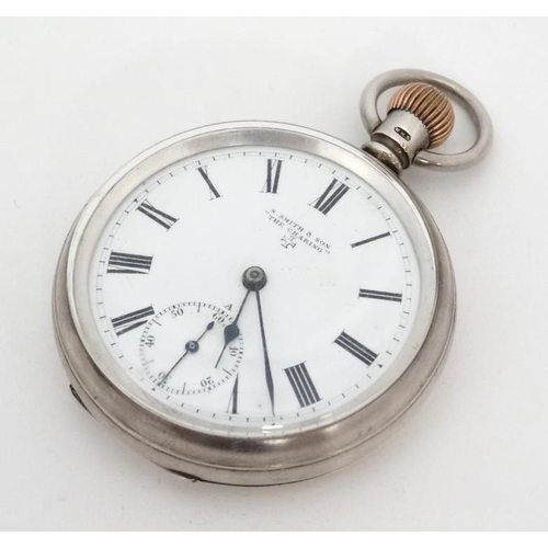 1134 - ' S. Smith & Son '  silver Pocket Watch : ' The Charing ' a Top Wind open faced  Pocketwatch with si... 