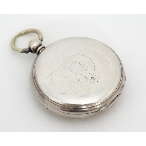 1136 - ' Heitzman Brothers , 63 London Road, Southwark , London ' a 'Fine Silver ' Pocket Watch : an open f... 