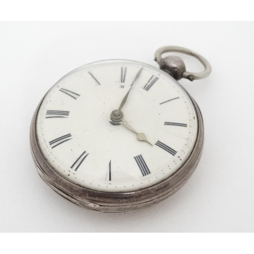 1137 - Rundell, Bridge and Rundell Verge HM Silver Pocket Watch : a convex dial Key Wind Pocket Watch , wit... 