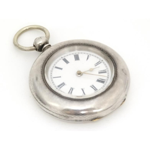 1145 - Pocketwatches : a collection of 3 silver Pocket Watches one marked ' Fine Silver , key wind open fac... 