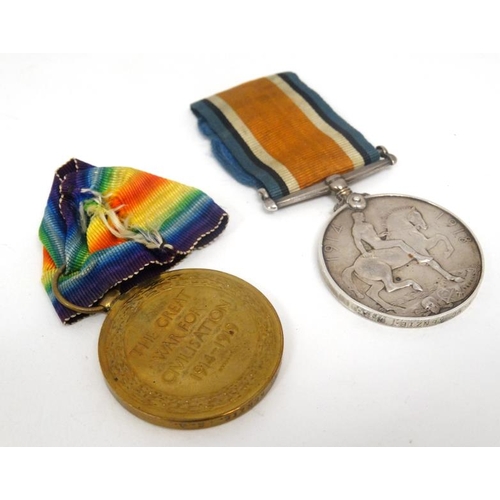 1172 - Militaria : 107341 Gunner F McKenzie , Royal Artillery : Two WWI Campaign medals , comprising a Brit... 