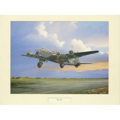 1178 - Militaria : After Barry Price ( 20thC)  A polychrome print entitled ' Stirling 1940s ' , depicting a... 