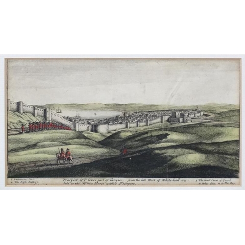 1179 - Militaria : After Wenceslaus Hollar ( 1607 - 1677 )  A hand coloured engraving entitled ' Prospect o... 