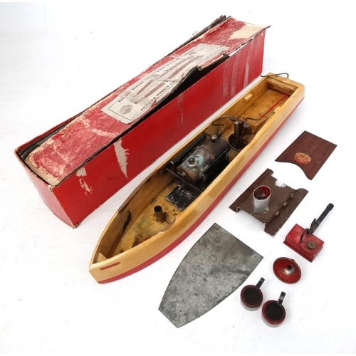 1182 - A 1970s Bowman models ltd , New Bowman '' Snipe '' Steam Driven Speed Cruiser in original box, havin... 