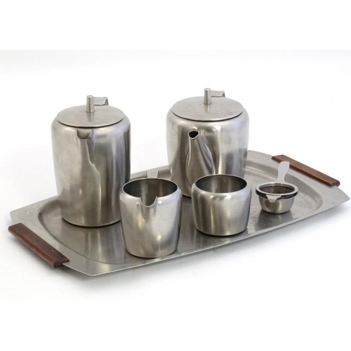 149 - Vintage Retro : Robert Welch (1929-2000) for Old Hall , a Stainless Steel tea set comprising of an A... 