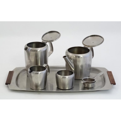 149 - Vintage Retro : Robert Welch (1929-2000) for Old Hall , a Stainless Steel tea set comprising of an A... 