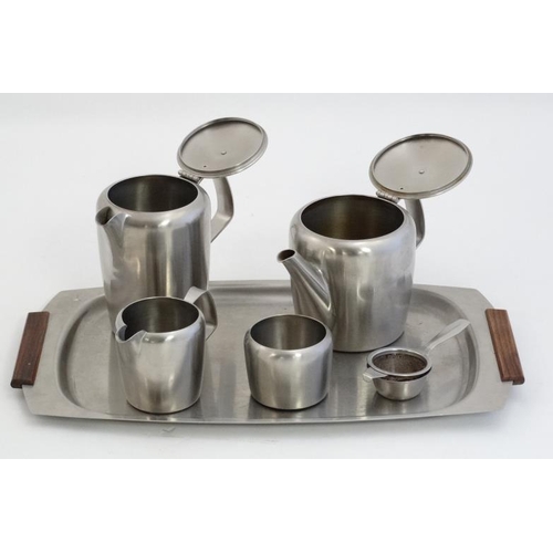 149 - Vintage Retro : Robert Welch (1929-2000) for Old Hall , a Stainless Steel tea set comprising of an A... 