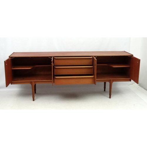 161 - Vintage Retro :    A British A H McIntosh & Co. Ltd., Kirkaldy  teak sideboard having three central ... 