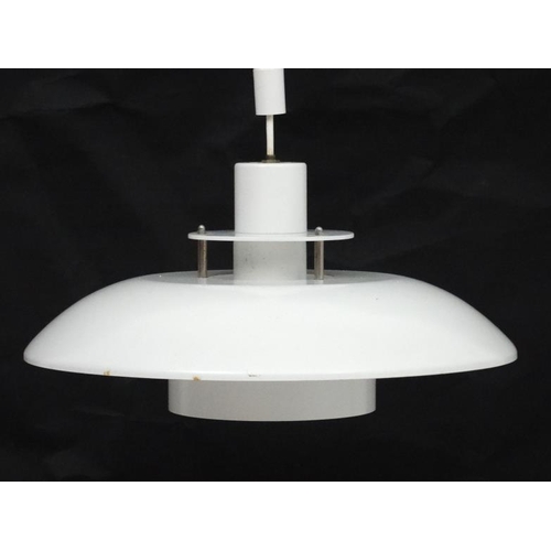 173 - Vintage Retro : a Danish Pendant lamp / light ( rise and fall )   of  white livery, model Type 78.84... 