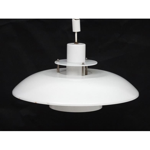 173 - Vintage Retro : a Danish Pendant lamp / light ( rise and fall )   of  white livery, model Type 78.84... 