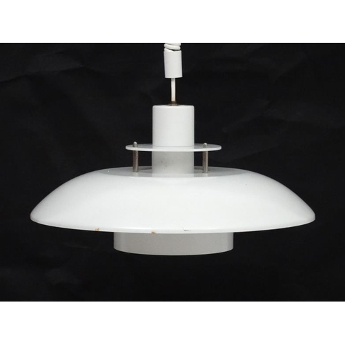 173 - Vintage Retro : a Danish Pendant lamp / light ( rise and fall )   of  white livery, model Type 78.84... 