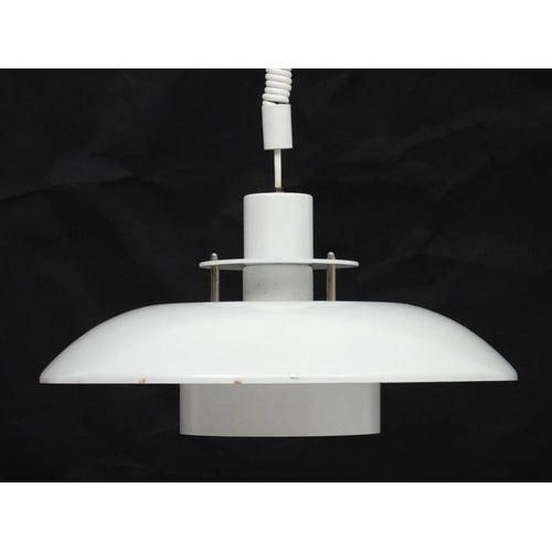 173 - Vintage Retro : a Danish Pendant lamp / light ( rise and fall )   of  white livery, model Type 78.84... 