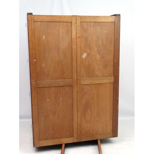 177 - Art Deco : Two Satinwood matching wardrobes ,  his and hers , both with quarter veneered decoration,... 