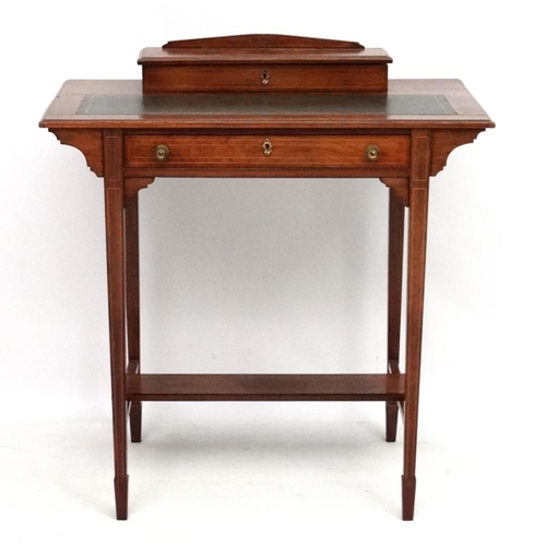 186 - Heel & Son London : A Rosewood ladies writing desk. Signed . 30'' wide x 17'' deep x 32 1/4'' high