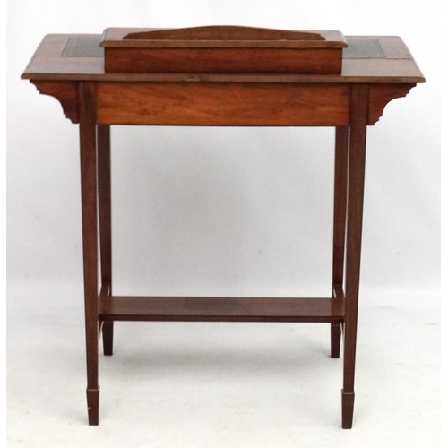 186 - Heel & Son London : A Rosewood ladies writing desk. Signed . 30'' wide x 17'' deep x 32 1/4'' high