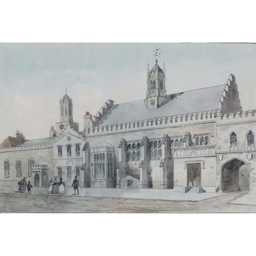 20 - XIX English School, Pen ink and watercolour, ' Gray's Inn and Chapel ' ( now professional associatio... 